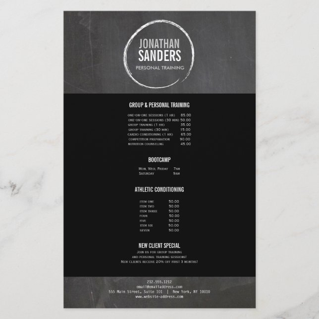 PERSONAL TRAINER SKETCH LOGO Flyer (Frente)