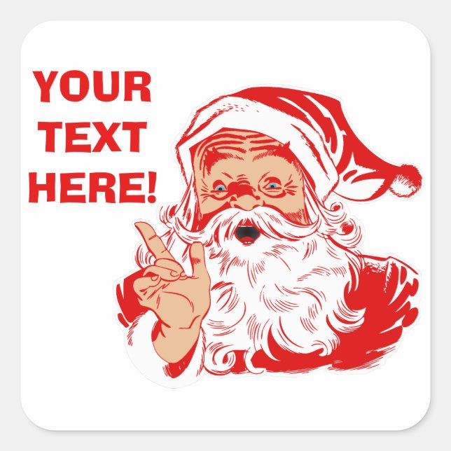 Personalice a los pegatinas de Papá Noel (Anverso)