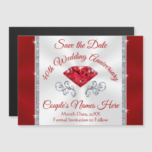 Personalice el 40 aniversario Guardar los imanes d