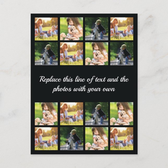 Personalice el collage de fotos y la invitación de (Anverso)