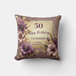 Personalice este Cojín decorativo de cumpleaños fe
