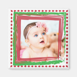Personalice este imán de la foto del navidad