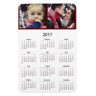 Personalice este mini calendario 2017 del imán