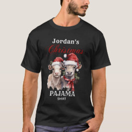 Personalice la Camisa Familiar Cute Farm Xmas Paja