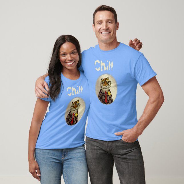 Personalice la camiseta de Fun Chill Tiger (Unisexo)
