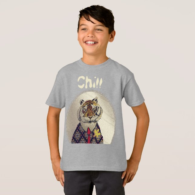 Personalice la camiseta de Fun Chill Tiger (Anverso completo)