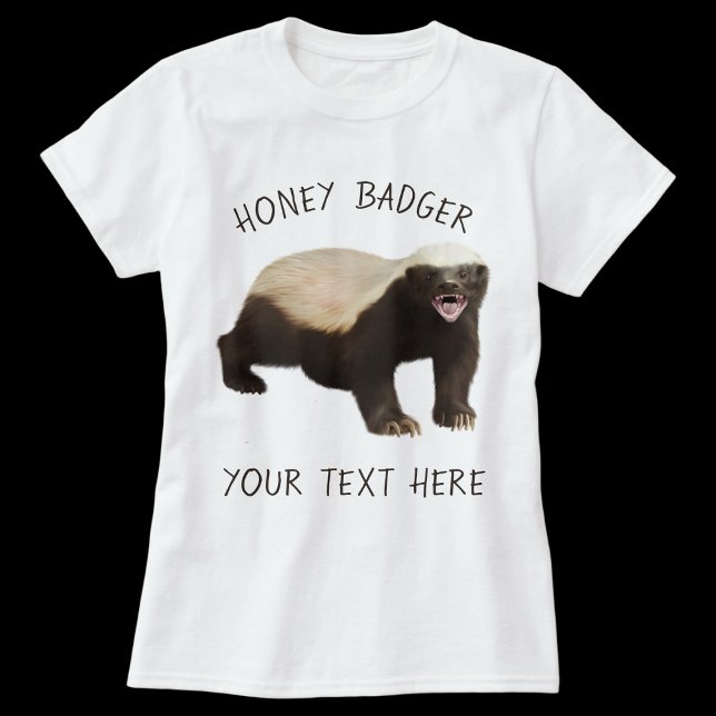 Personalice la graciosa camiseta del Personalizado (Honey Badger Custom Women T-shirt)