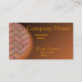 Personalice la tarjeta de visita del ladrillo del