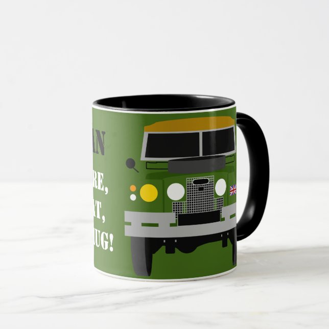 Personalice la taza de Land Rover del veterano del (Anverso derecho)