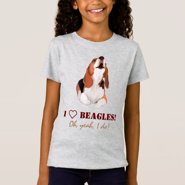Personalice me encantan las camisetas de Beagles (Anverso)