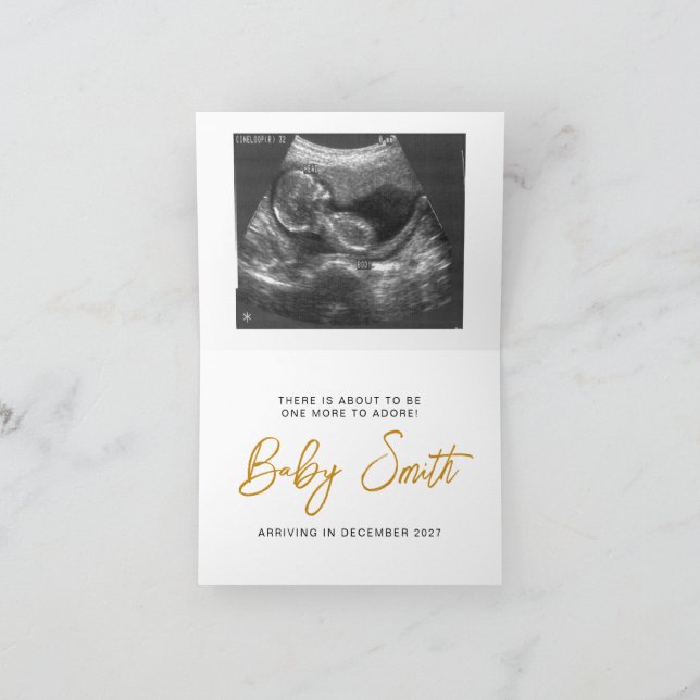 Personalised Pregnancy Reveal Card For Grandparent (Interior)