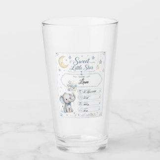 Personalisierbare Baby Geburtstafel mit Elefant