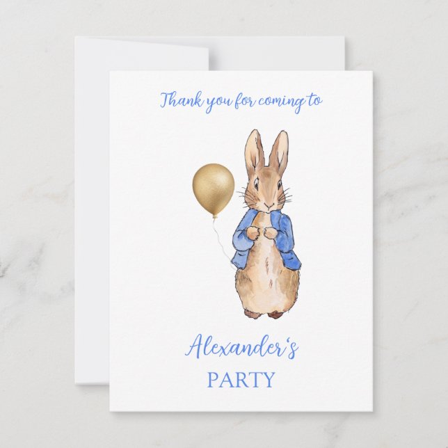 Personaliza a Peter the Rabbit Gracias (Anverso)