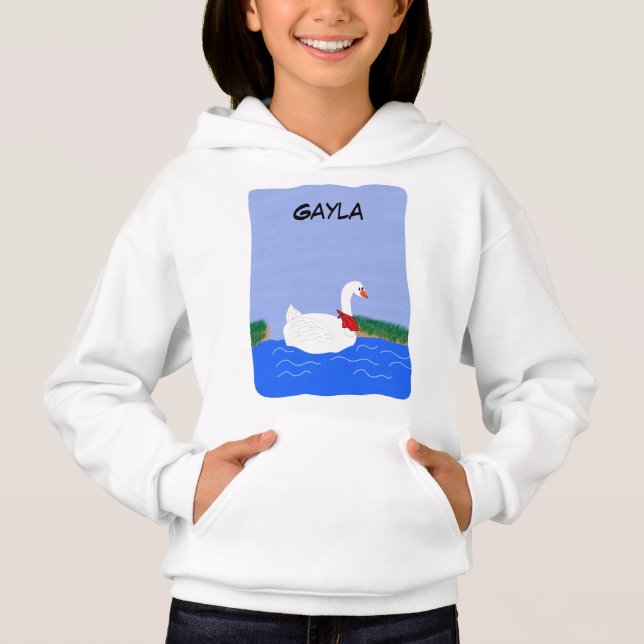 Personaliza a un lindo ganso blanco con bandana ro (Anverso)