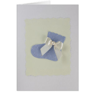 Personaliza calcetines de niño azul y arco blanco