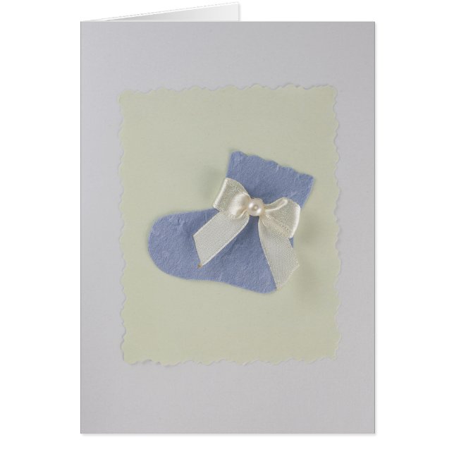 Personaliza calcetines de niño azul y arco blanco (Frente)