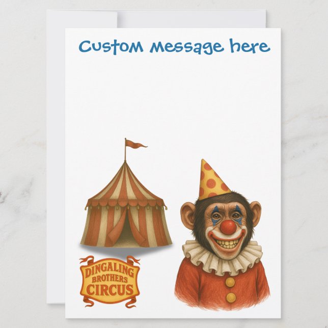 Personaliza: Chester el payaso chimpancé (Anverso)