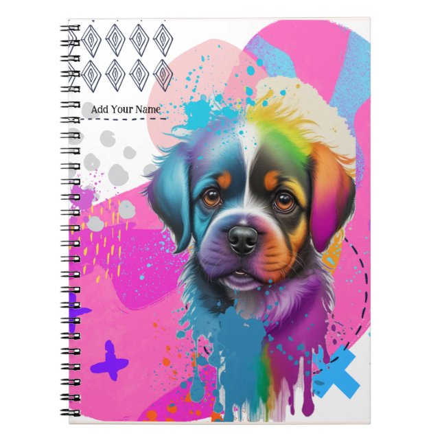 PERSONALIZA: Cuaderno de perrito lindo (Frente)