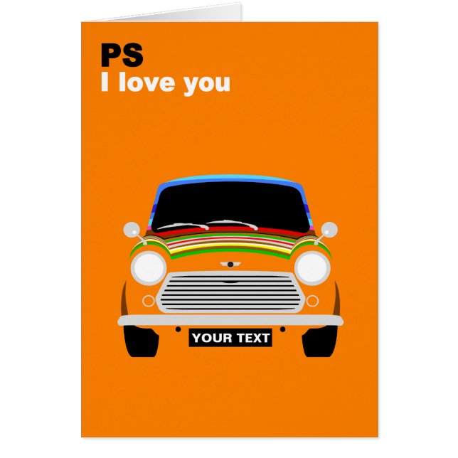 Personaliza el coche Austin Mini Cooper británico (Frente)