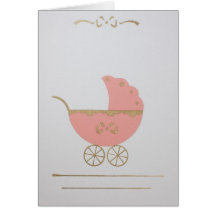 Personaliza el coche de bebé de color rosa dorado