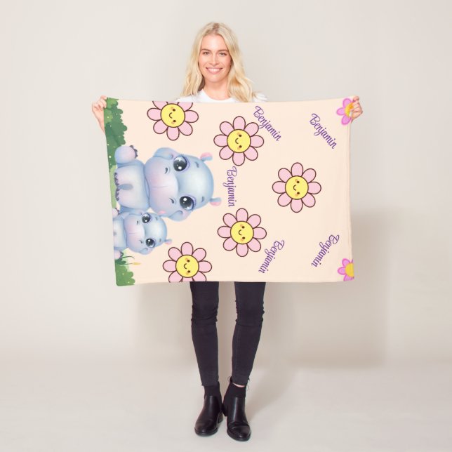 Personaliza el diseño de una manta hippo con flore (In situ)
