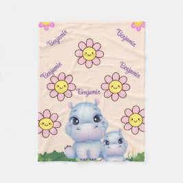 Personaliza el diseño de una manta hippo con flore
