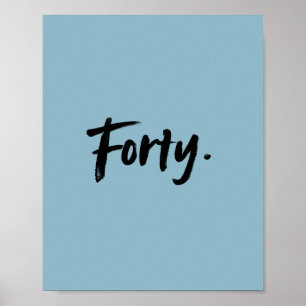 Personaliza el fondo Cuarenta – Póster minimalista