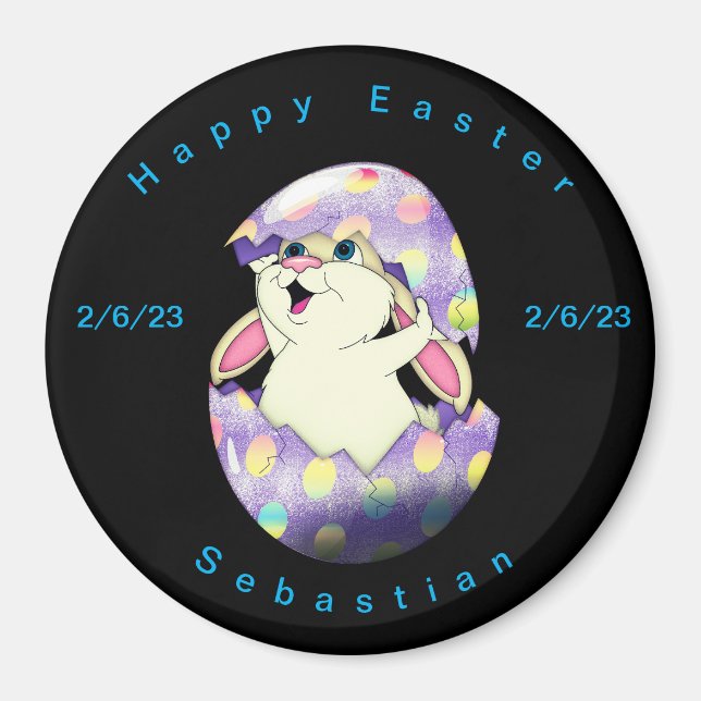 Personaliza el imán Happy Easter (Frente)