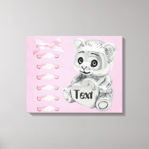 Personaliza el lienzo envuelto en pared de niñas b