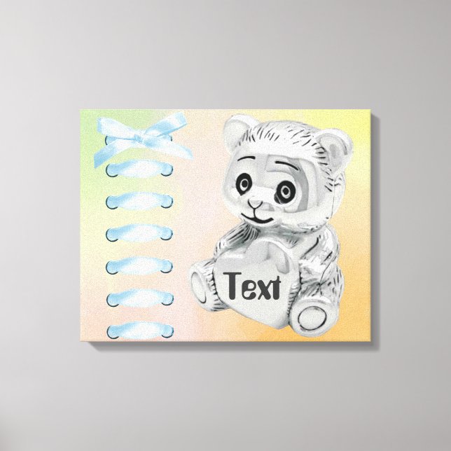 Personaliza el lienzo envuelto en pared infantil (Anverso)