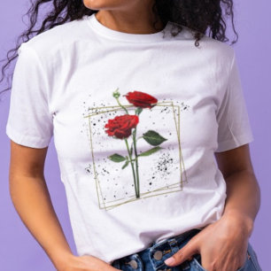 Personaliza el monograma de la camisa roja floral