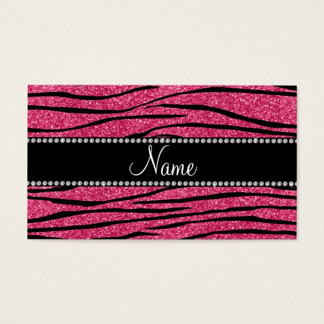 Personaliza el nombre fuchsia raya de cebra purpur (Frente)