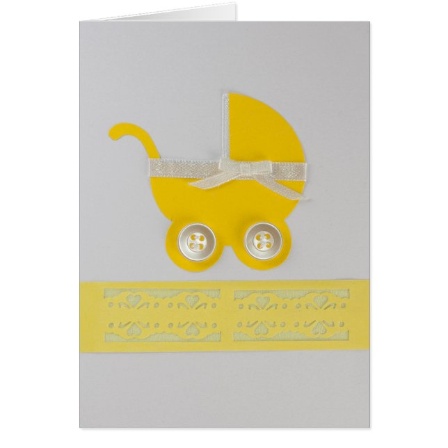 Personaliza el transporte de bebé amarillo con bot (Frente)