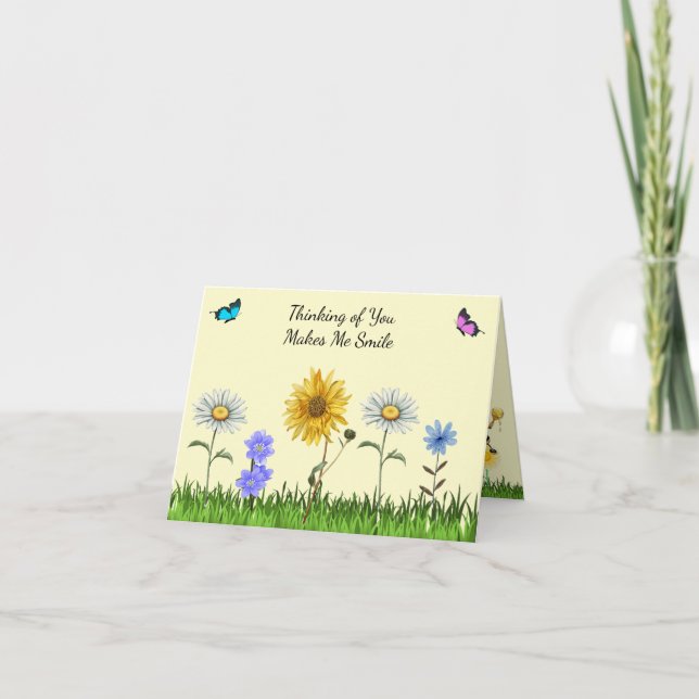 Personaliza esta tarjeta de saludo floral (Anverso)