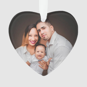 Personaliza este lindo ornamento cardíaco Keepsake
