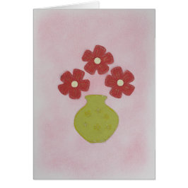 Personaliza flores rojas en jarrón verde para el c