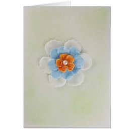 Personaliza hermosa flor blanca, azul, naranja