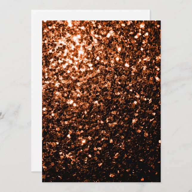 Personaliza Invitación de brillo bronce (Anverso / Reverso)