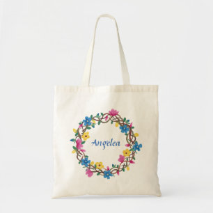 Personaliza la bolsa de tote, el vino floral