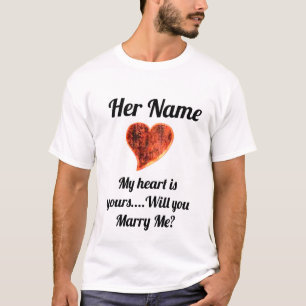 Personaliza la camiseta de casate conmigo... ¡Le