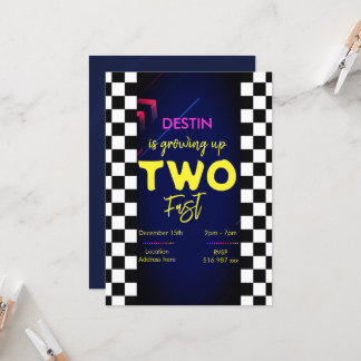 Personaliza la carrera de dos invitaciones de cump