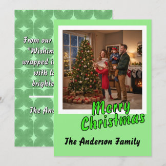 Personaliza la foto de la tarjeta de Navidad Feliz