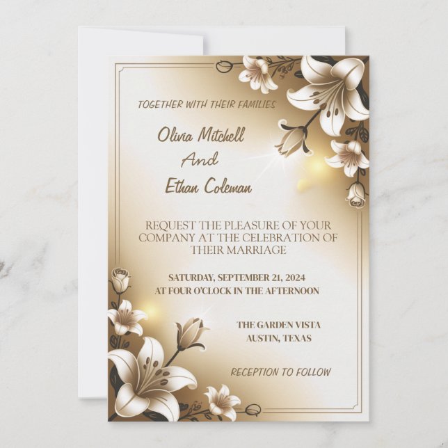 Personaliza la invitación de boda minimalista simp (Anverso)