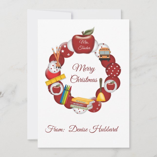 Personaliza la Navidad del maestro (Anverso)