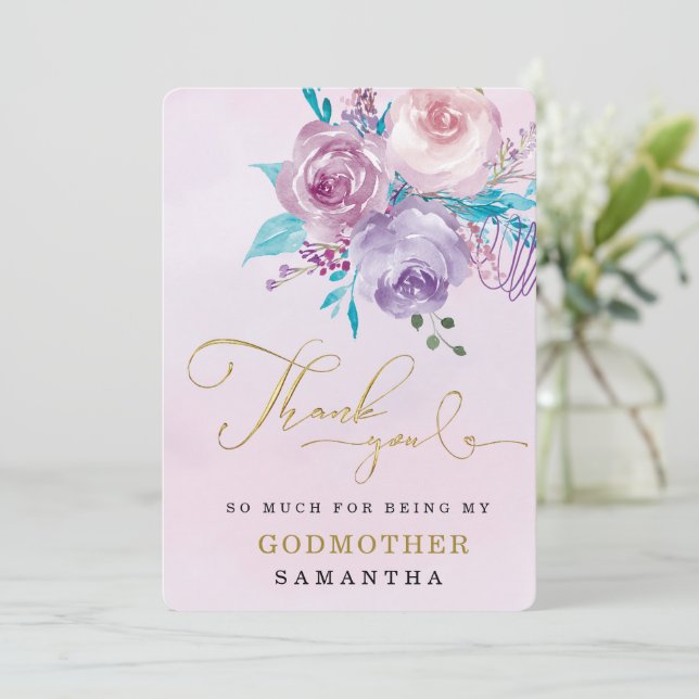 Personaliza la tarjeta de agradecimiento de Godwom (Anverso de pie)