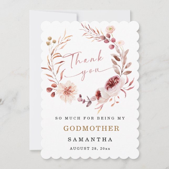 Personaliza la tarjeta de agradecimiento de Godwom (Anverso)