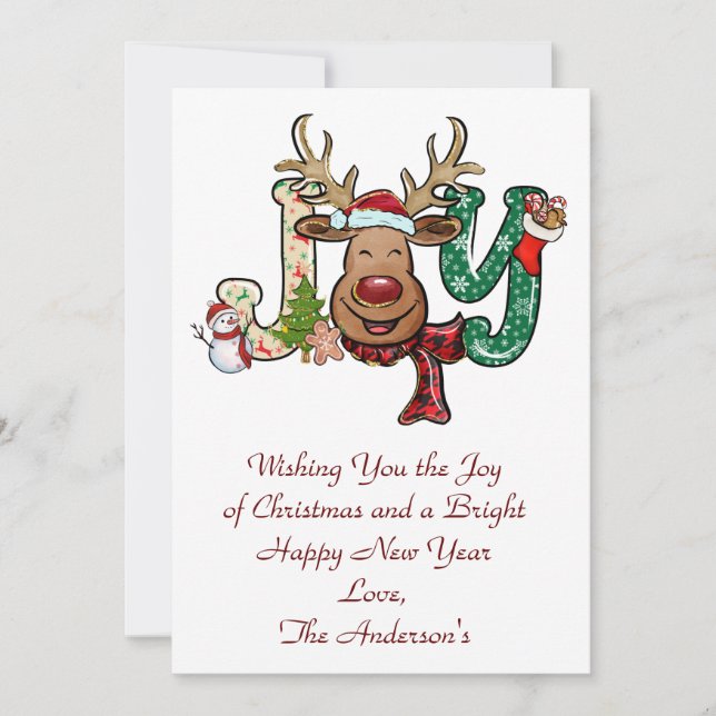 Personaliza la tarjeta de Navidades de vacaciones  (Anverso)