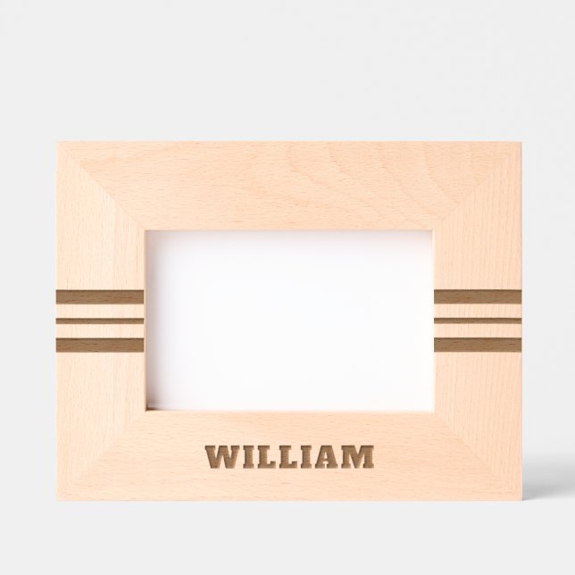 Personaliza | Moderno Marco Sencillo Agregar Nombr (Anverso)