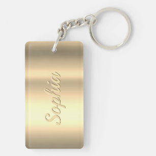 Personaliza nombre y mensaje, llavero de oro