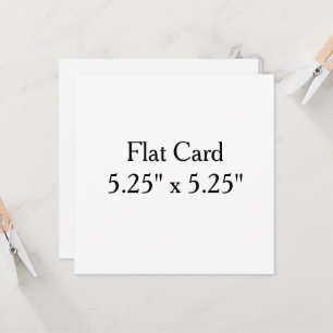 personaliza tarjeta cuadrada plana de 5,25" x 5,25
